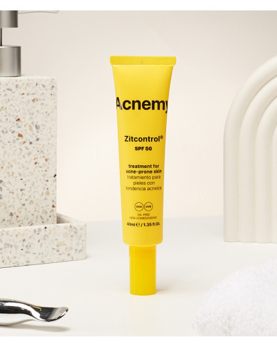 Сонцезахисний крем для проблемної шкіри Acnemy zitcontrol spf 50 treatment for acne-prone skin