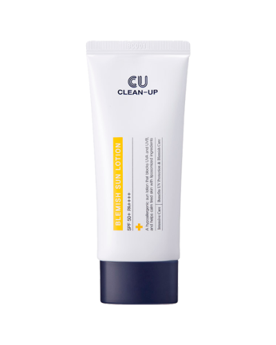 Сонцезахисний лосьйон CU SKIN Clean-Up Blemish Sun Lotion SPF 50+ PA++++  з ліпосомами на стабільних фільтрах