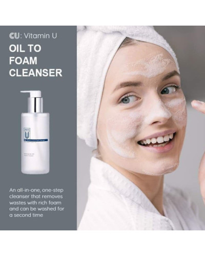 Масло-пінка для обличчя з вітаміном U CU SKIN Vitamin U Oil to Foam Cleanser