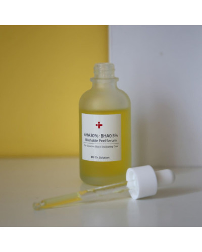  Пилинг-сывороткаCU SKIN Dr. Solution AHA 30% BHA 0.5% Washable Peel Serum  с AHA 30% и BHA 0,5% кислотами