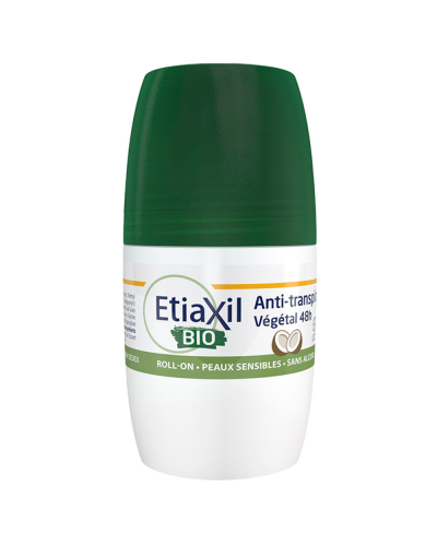 Etiaxil Bio Antiperspirant Vegetal Protection 48h Roll-On Сoconut, антиперспірант органічний кульковий з ароматом кокосу, 50 мл