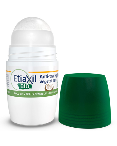 Etiaxil Bio Antiperspirant Vegetal Protection 48h Roll-On Сoconut, антиперспірант органічний кульковий з ароматом кокосу, 50 мл