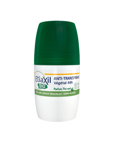Etiaxil Bio Antiperspirant 48h Roll-On Green Tea, антиперспирант органический шариковый с ароматом зеленого чая, 50 мл
