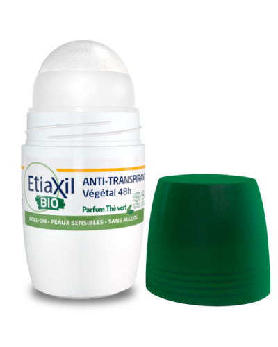 Etiaxil Bio Antiperspirant 48h Roll-On Green Tea, антиперспирант органический шариковый с ароматом зеленого чая, 50 мл