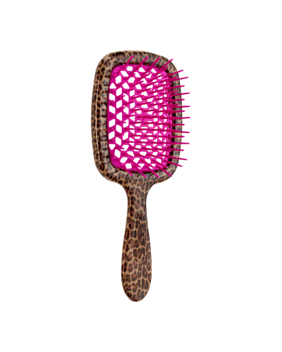 Щетка леопардовая Janeke Superbrush SP230 MAC для расчесывания, укладки и сушки волос с перфорированным основанием
