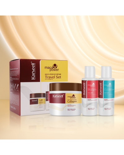 Дорожній Набір для Волосся — Karseell Collagen Hair Treatment Шампунь, Кондиціонер, Маска