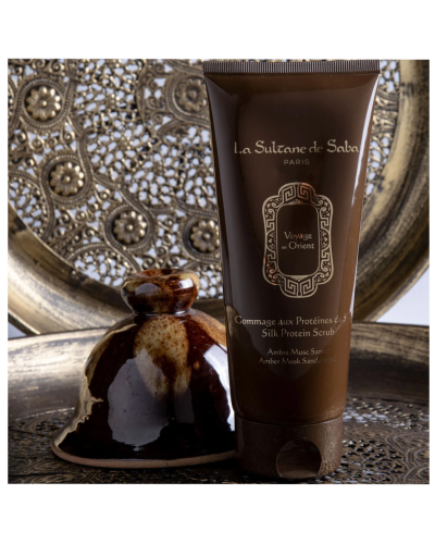 Скраб для Тіла Шовковий «Амбра, Мускус і Сандал» La Sultane de Saba Voyage Orient Silk Protein Scrub Amber Musk Sandalwood 200 мл