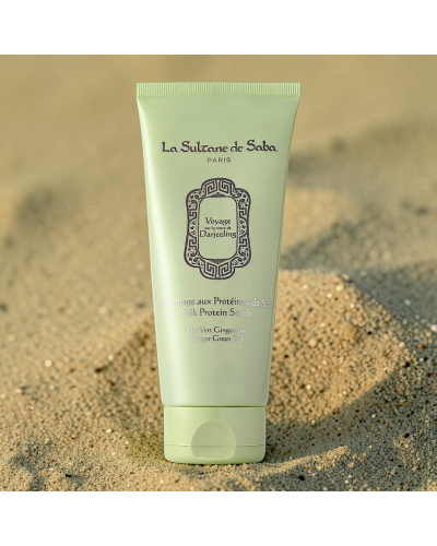 Скраб для Тіла Шовковий «Зелений Чай з Імбиром» La Sultane de Saba Voyage Darjeeling Silk Protein Scrub Ginger Green Tea 200 мл