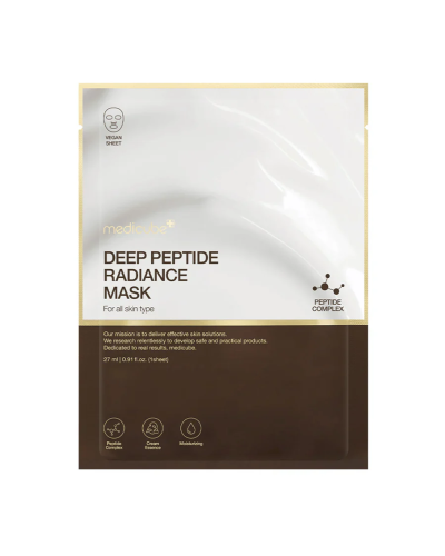 Корейская тканевая пептидная маска Medicube Deep Peptide Radiance Mask для упругости, увлажнения и сияния кожи 1 шт