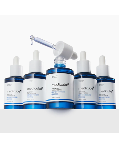 Корейская сыворотка с кислотами Medicube Zero Pore One Day Serum для пор и себума 30 мл