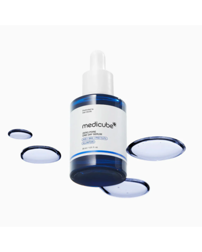 Корейская сыворотка с кислотами Medicube Zero Pore One Day Serum для пор и себума 30 мл
