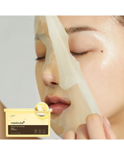 Корейские тканевые маски Medicube Deep Vita C Daily Quick Mask для сияния и выравнивания тона 30 шт