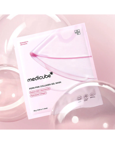Корейська гелева маска Medicube PDRN Pink Collagen Gel Mask для пружності, сяйва та зволоження шкіри 1 шт