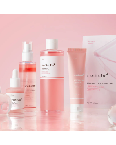 Корейський тонер Medicube PDRN Pink Cica Soothing Toner для здорового сяйва, тону та пружності шкіри 250 мл