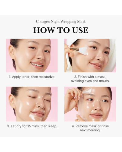 Корейська нічна маска Medicube Collagen Night Wrapping Mask з колагеном для пружності та зволоження 75 мл