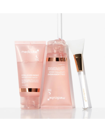 Корейська нічна маска Medicube Collagen Night Wrapping Mask з колагеном для пружності та зволоження 75 мл