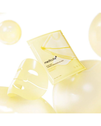 Корейская гелевая маска Medicube Kojic Acid Turmeric Gold Jelly Gel Mask для сияния и выравнивания тона кожи 28 г