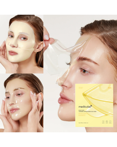Корейская гелевая маска Medicube Kojic Acid Turmeric Gold Jelly Gel Mask для сияния и выравнивания тона кожи 28 г