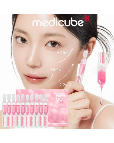 Корейська сироватка Medicube PDRN Pink One Day Serum Set для сяйва та зволоження шкіри 10 шт