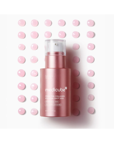 Корейская сыворотка Medicube PDRN Pink Collagen Exosome Shot 2000 для упругости и сияния кожи 30 мл