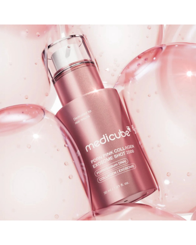 Корейская сыворотка Medicube PDRN Pink Collagen Exosome Shot 2000 для упругости и сияния кожи 30 мл