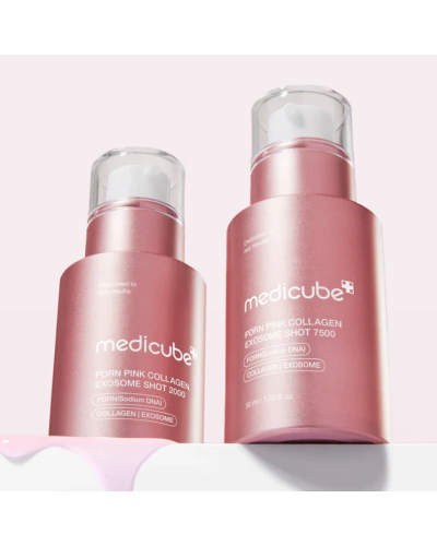 Корейская сыворотка Medicube PDRN Pink Collagen Exosome Shot 7500 для пор и текстуры кожи 30 мл