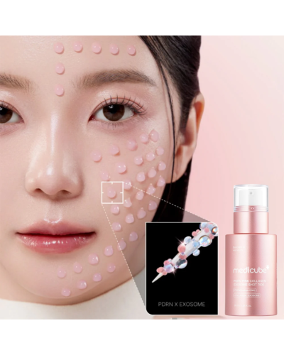 Корейская сыворотка Medicube PDRN Pink Collagen Exosome Shot 7500 для пор и текстуры кожи 30 мл