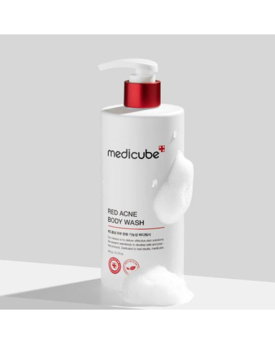 Корейський гель для душу проти акне Medicube Red Acne Body Wash з саліциловою кислотою для очищення та від висипань 400 мл