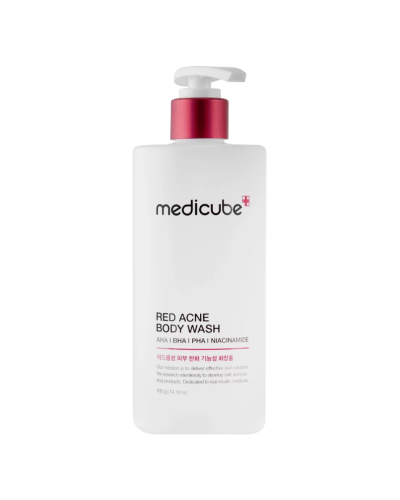 Корейський гель для душу проти акне Medicube Red Acne Body Wash з саліциловою кислотою для очищення та від висипань 400 мл