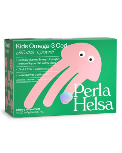 Омега-3 из трески для детей Perla Helsa Kids Omega-3 Cod с витаминами A и D3 — 120 капсул