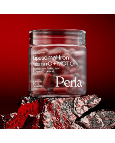 Ліпосомальне залізо Perla Helsa Liposomal Iron з вітаміном C та MCT 60 капсул