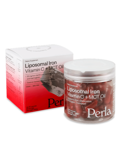 Ліпосомальне залізо Perla Helsa Liposomal Iron з вітаміном C та MCT 60 капсул