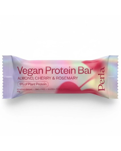 Функціональний протеїновий батончик Perla Helsa Vegan Protein Bar мигдаль вишня розмарин 10 шт