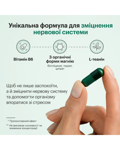 Диетическая Добавка Магний 3 форм + L-теанин + B6 Perla Helsa Triple Magnesium, 60 капсул