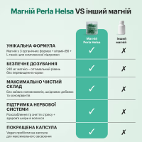 Perla Helsa Triple Magnesium – Диетическая Добавка Магний 3 форм + L-теанин + B6, 60 капсул