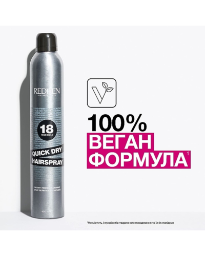 Лак сильної фіксації Redken Quick Dry Hairspray 18 400 мл