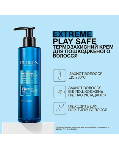 Термозащита и восстановление волос Redken Extreme Play Safe 230°C 250 мл 