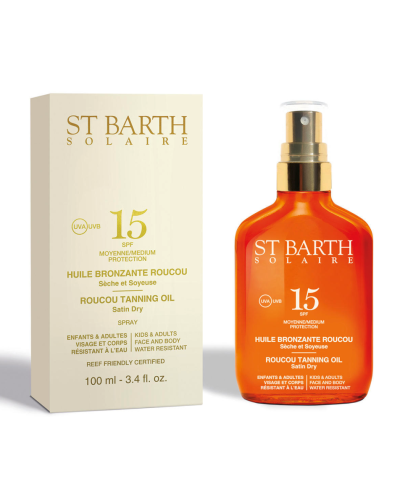 Олія-спрей Ligne St Barth Roucou Tanning Oil SPF 15 для засмаги та захисту шкіри і волосся 100 мл