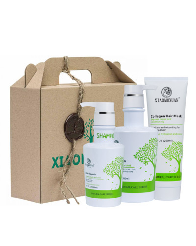Подарочный набор для волос Xiaomoxuan №3 (Silky Smooth Shampoo 300 мл + Silky Smooth Treatment 550 мл + Collagen Hair Mask 260 мл)