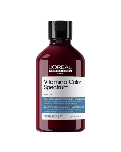 Шампунь против оранжевых оттенков блеск и холодный тон L'Oréal Professionnel Vitamino Color Spectrum Blue Dyes Shampoo 300 мл
