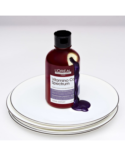 Фиолетовый шампунь против жёлтых оттенков L'Oréal Professionnel  Vitamino Color Spectrum Purple Dyes Shampoo 300 мл