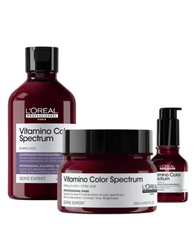 Фиолетовый шампунь против жёлтых оттенков L'Oréal Professionnel  Vitamino Color Spectrum Purple Dyes Shampoo 300 мл