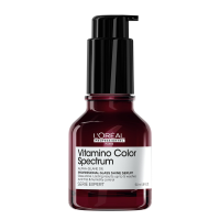 L'Oreal Professionnel Vitamino Color Spectrum Glass Shine Профессиональная несмываемая сыворотка для сияющего блеска и сохранение 5 измерений цветового спектра после окрашивания волос 50 мл