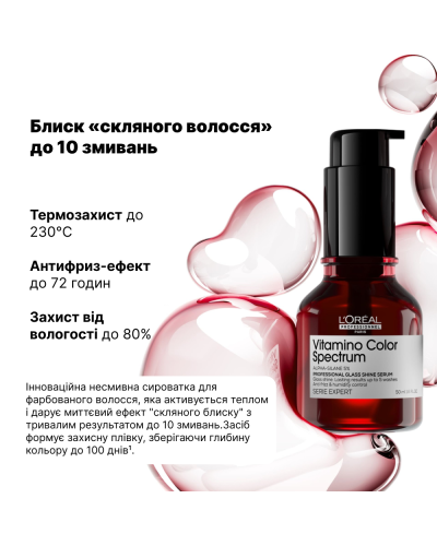 Сироватка для блиску фарбованого волосся L'Oreal Professionnel Vitamino Color Spectrum Glass Shine 50 мл 