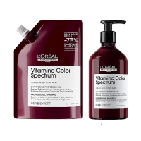 L'Oreal Professionnel Vitamino Color Spectrum Shampoo Профессиональный шампунь для сияющего блеска и сохранение 5 измерений цветового спектра после окрашивания волос 500 мл