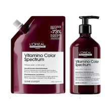 L'Oreal Professionnel Vitamino Color Spectrum Shampoo Профессиональный шампунь для сияющего блеска и сохранение 5 измерений цветового спектра после окрашивания волос 500 мл