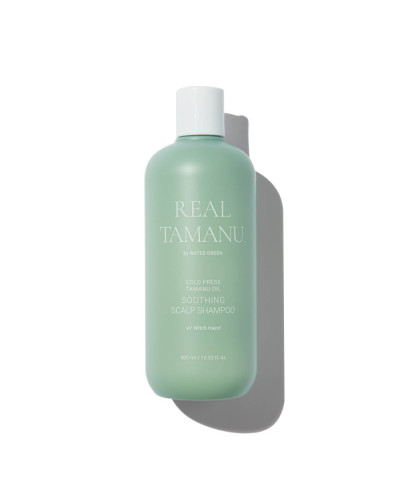 RATED GREEN REAL TAMANU OIL SOOTHING SCALP SHAMPOO, заспокійливий шампунь для волосся з маслом таману, 400 мл