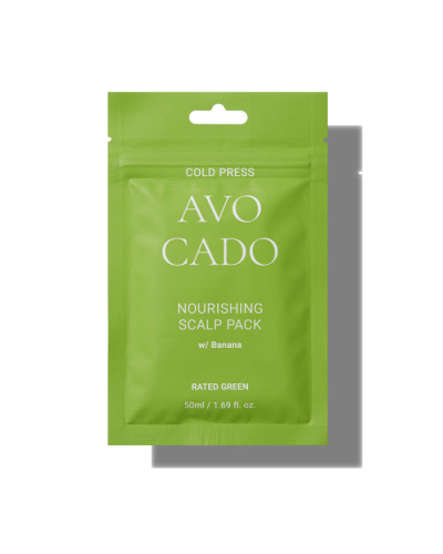 RATED GREEN REAL AVOCADO NOURISHING SCALP PACK W/ BANANA, Питательная маска из авокадо, 50 мл