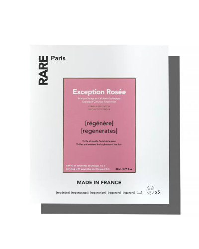 RARE Paris Набор из пяти восстанавливающих масок для лица Exception Rosée с церамидами, Омега 3 та 6 (5х23 ml)