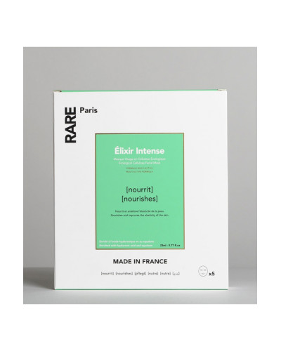 RARE Paris Набір з п'яти поживних масок для обличчя Elixir Intense з гіалуроновою кислотою та скваланом (5x23 ml)
